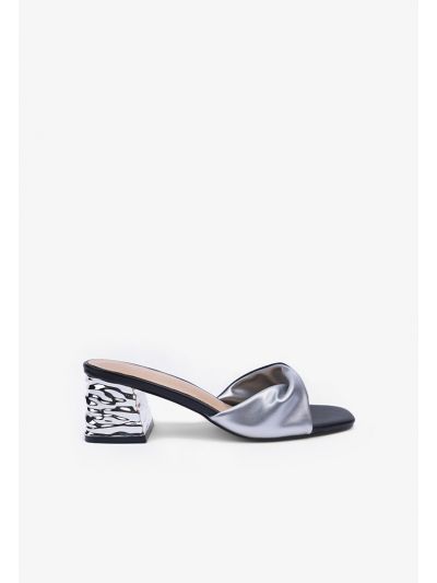 Two-Toned Twist Heeled Sandals