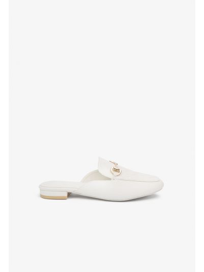 Classic Textured Pu Leather Mules