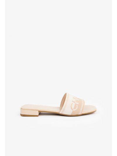 Choice Branded Two-Toned Flat Slides