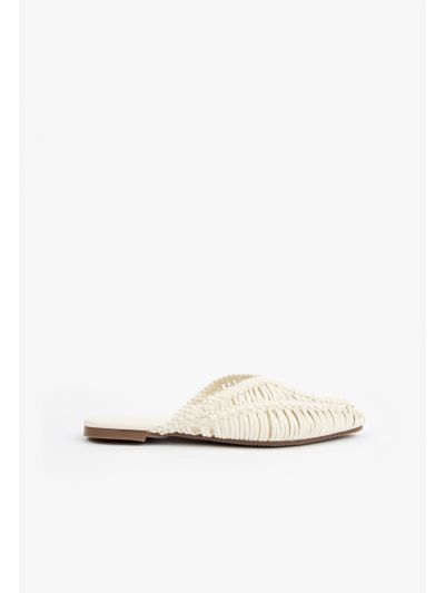Braided Woven Flat Mules