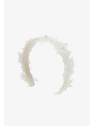 Embellished Floral Faux Pearl Headband