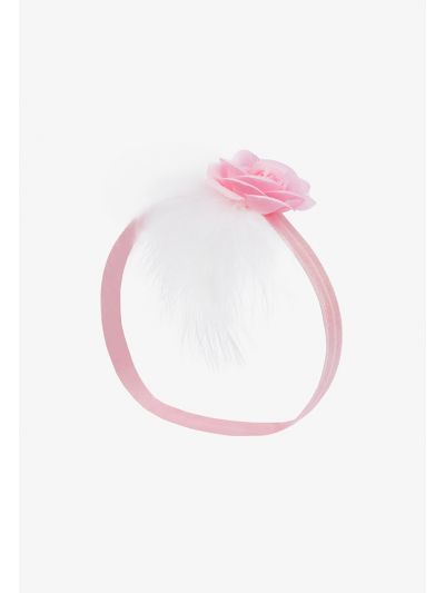 Floral Faux Pearl Embellished Elastic Headband