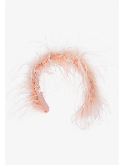 Vibrant Faux Feather Plain Headband
