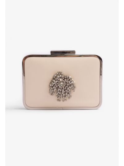 Crystal Embellished Crossbody Clutch