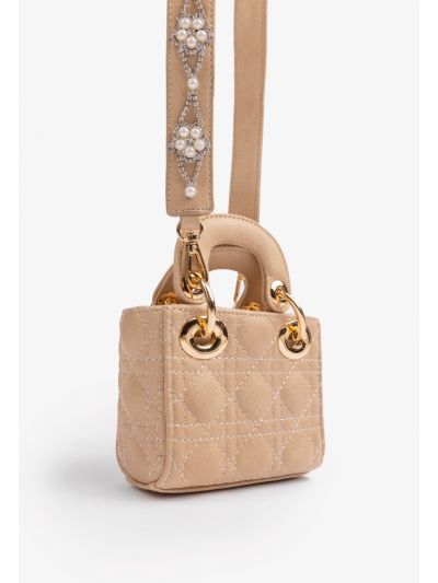 Quilted Small Hand bag with Strap
