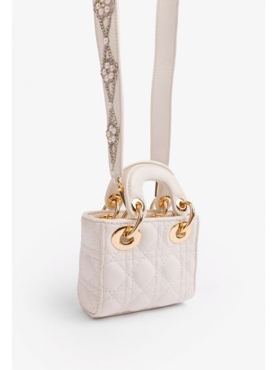 Quilted Small Hand bag with Strap