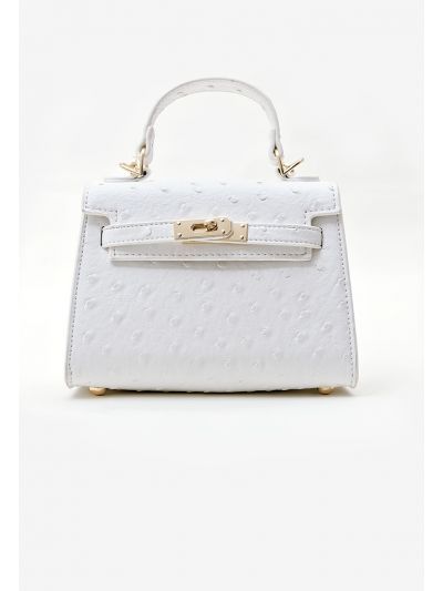 Chic Ostrich Print Handbag