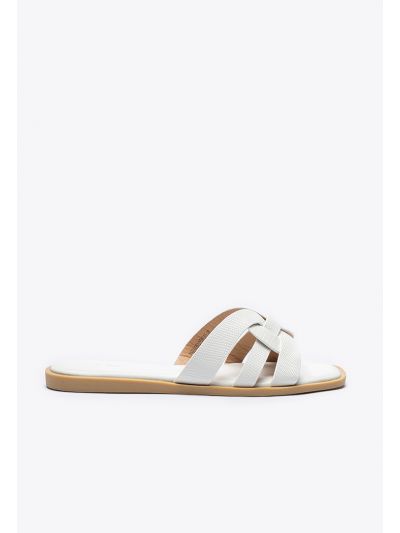 Knotted Vamp Slip On Sandals -Sale