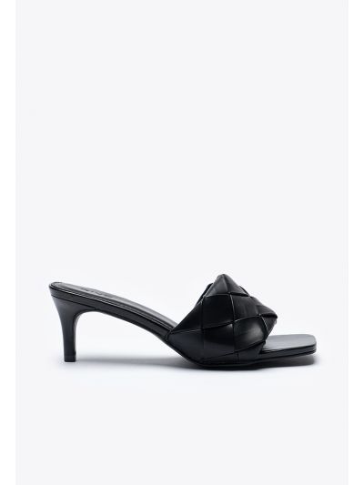 Slip On Braided Heel Mule Sandals -Sale