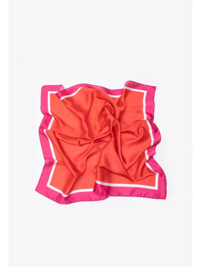 Color Blocking Square Frame Smooth Scarf -Sale