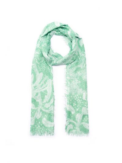 Tassel Trimmed Printed Scarf