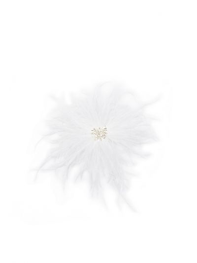 Solid Feather Crystal Stud Clip 