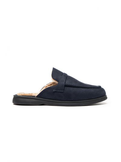 Suede Gold Toned Details Mules -Sale