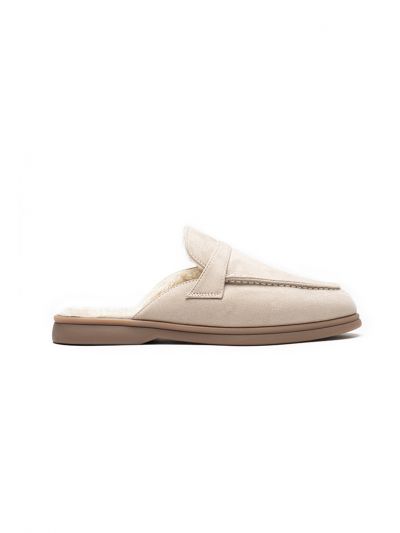 Suede Gold Toned Details Mules -Sale