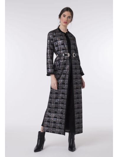 Maxi Frayed Edge Printed Outerwear