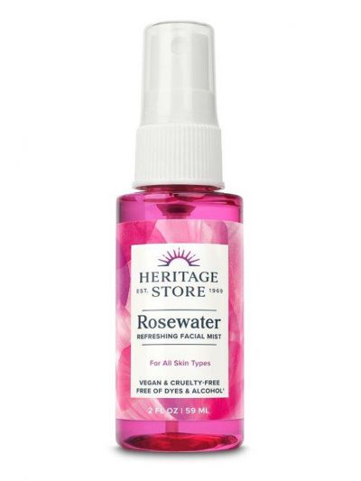 Heritage Store Rosewater & Glycerin Atomizer Mist Spray 2 fl oz (59 ml)