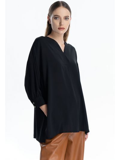 Solid Casual Loose Blouse