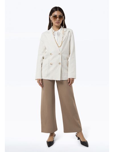 Solid Textured Stretch Skinny Fit Trouser -Sale