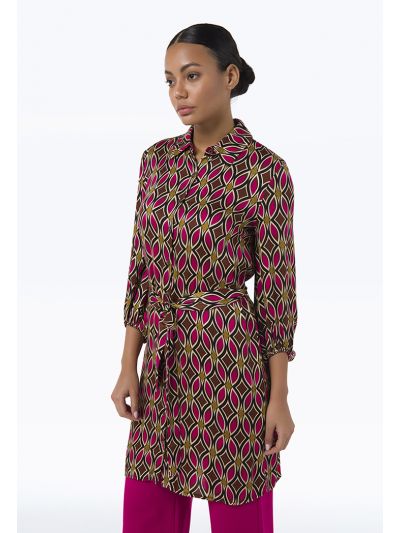 Imperial Print Designed Midi Dress -Sale