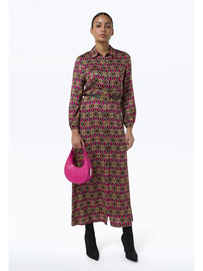 Imperial Print Designed Shirt Dress