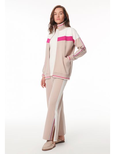 Side Slit Lurex Wide Pants -Sale