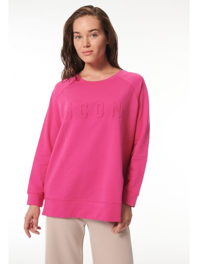 Embossed Patch Solid Sweatshirt -Sale