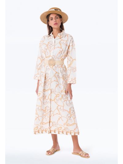Paisley and Chain Printed Maxi Dress -Sale