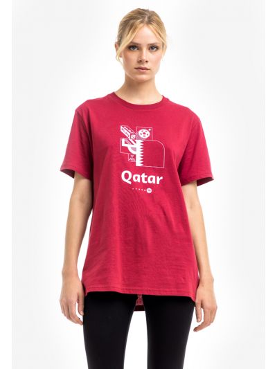 FIFA Word Cup Qatar Printed Multicolored T-Shirt - Woman -Sale