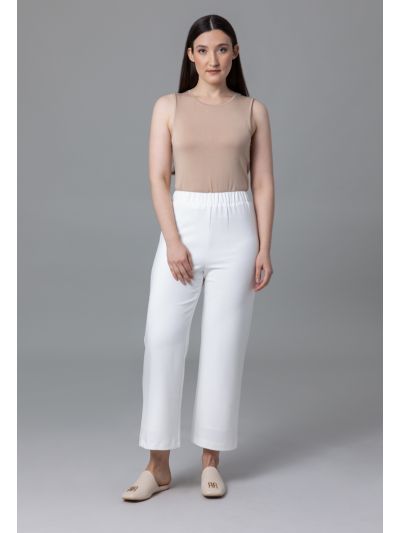 Elasticated Waistband Wide Leg Pants