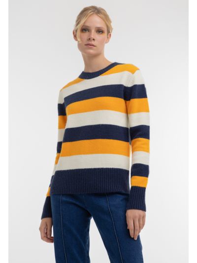 Striped Multicolor Knitted Blouse