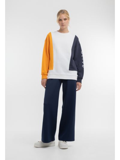 Solid Wide Leg Tracksuit Trouser -Sale