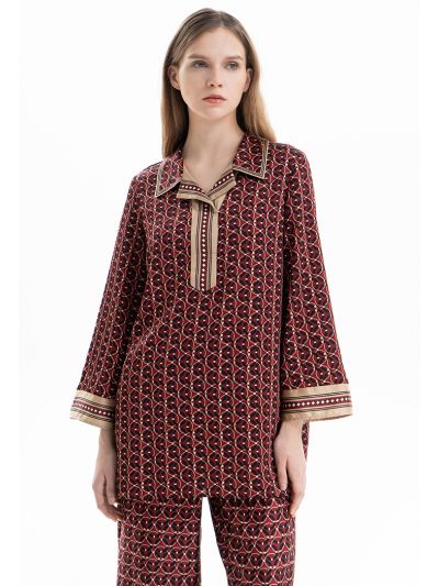 Circular Multicolored Printed Blouse -Sale