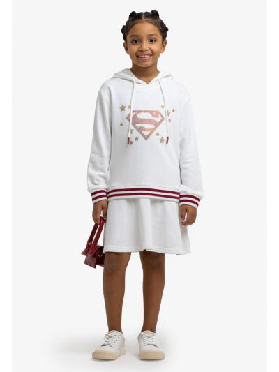 Supergirl Logo Hooded Sweatshirt Winter Dress -Sale
