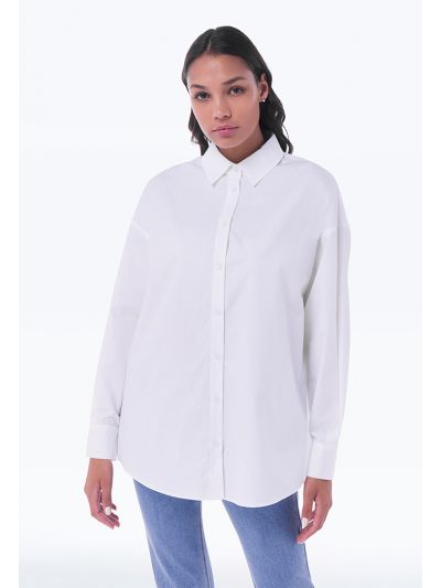 Classic Solid Cotton Buttoned Shirt -Sale