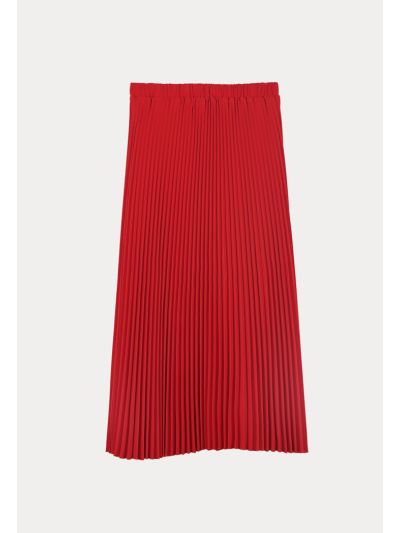 All Over Pleated Elasticated Waist Skirt -Sale