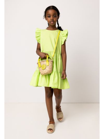 Solid Ruffled Tiered Dress