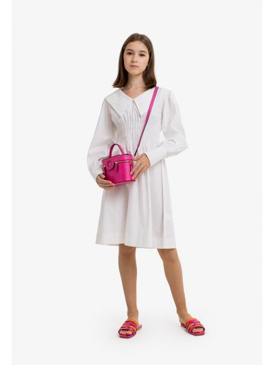 Solid Sailor Collar Summer Dress