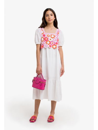 Drop Waist Crochet Dress