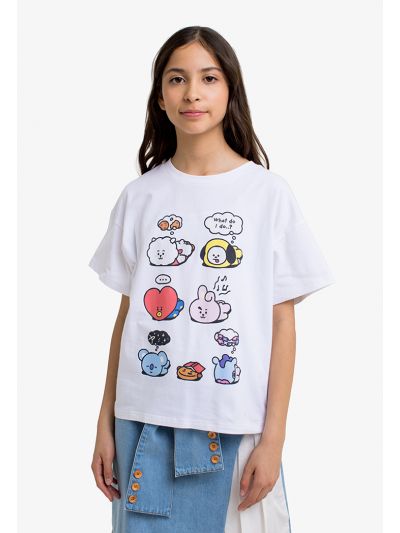 BT21 Colorful Printed T Shirt