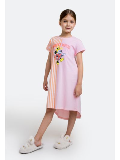 Printed Striped Night Dress