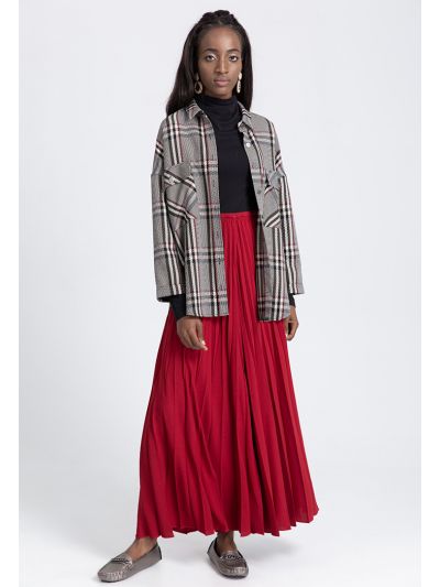 Pleated Culottes with Frill Waistband