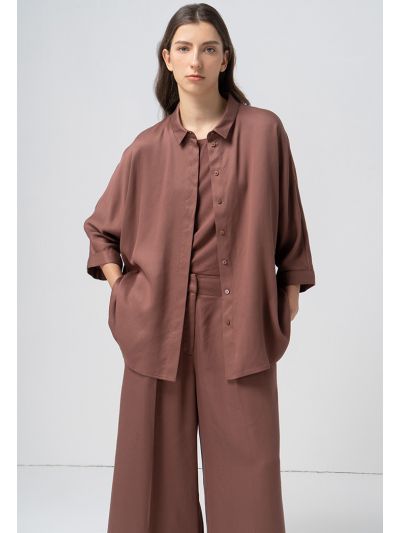 Solid Kimono Sleeves Shirt
