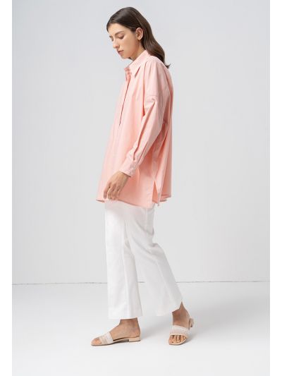 Solid Straight Legs Denim Trouser