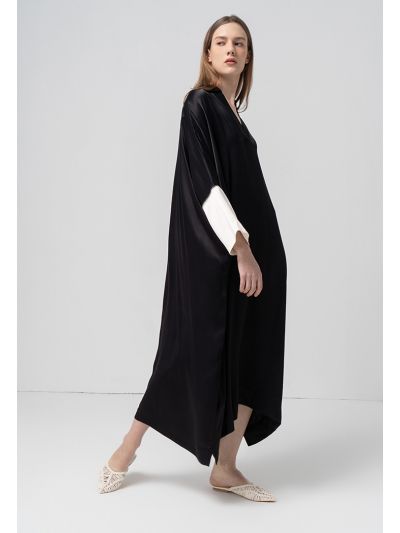 Contrast Oversized Drop Shoulder Dress