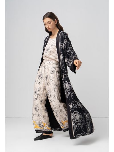Printed Oversized Open Abaya