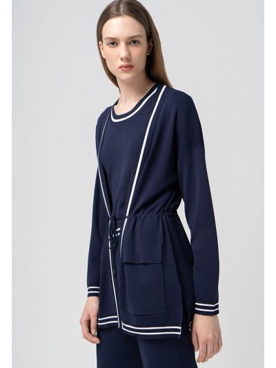 Solid Long Sleeves Knitted Cardigan