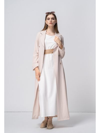 Double Breasted Notched Collar Jacket