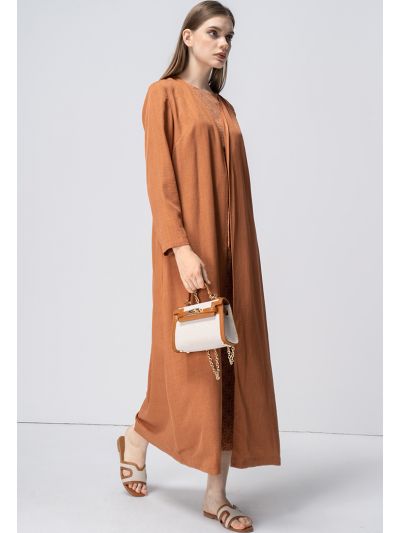 Drawstring Waist dress & Abaya Set