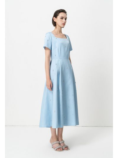 Short Sleeves Maxi Dress