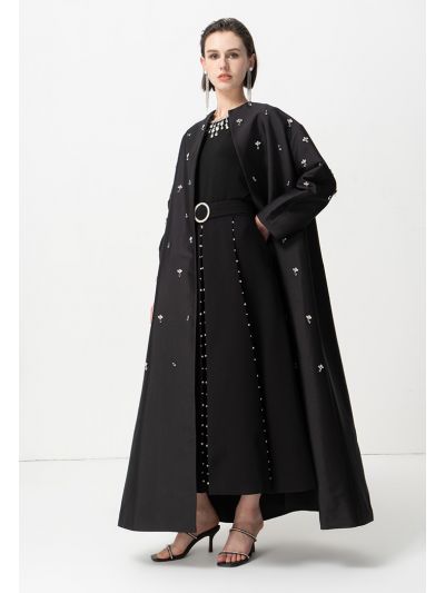 Long Sleeves Maxi Open Abaya